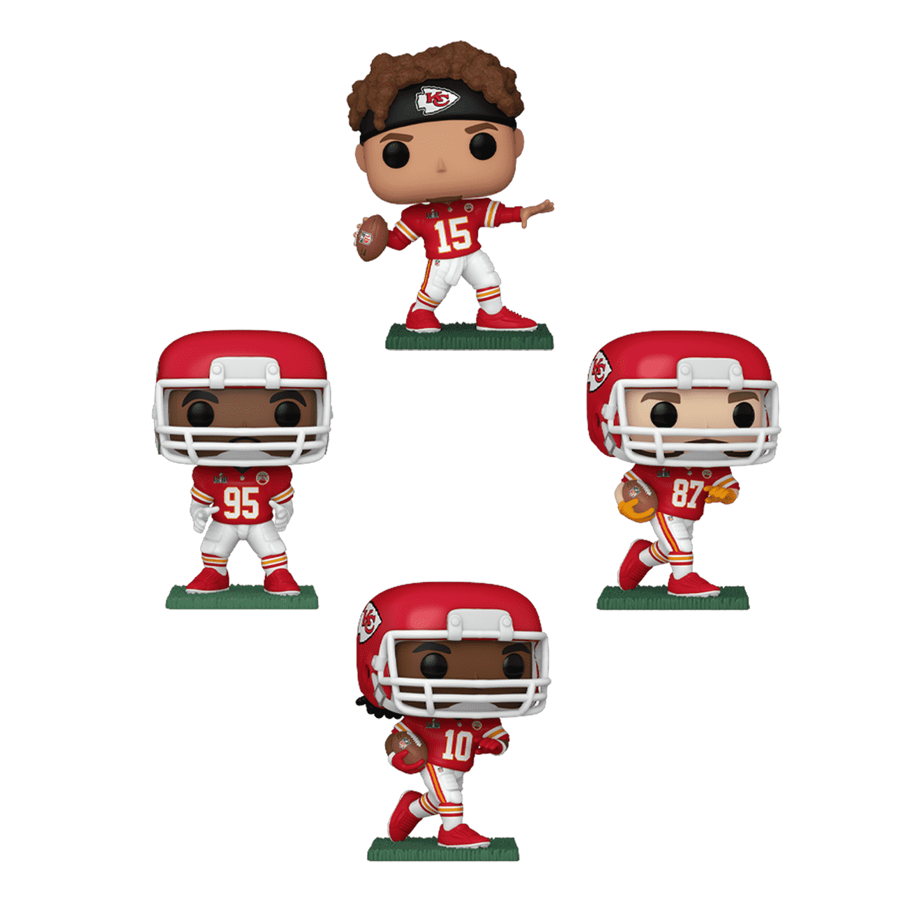 Pop! Kansas City Chiefs Super Bowl 2024 4-Pack - Figurine Pop! NFL