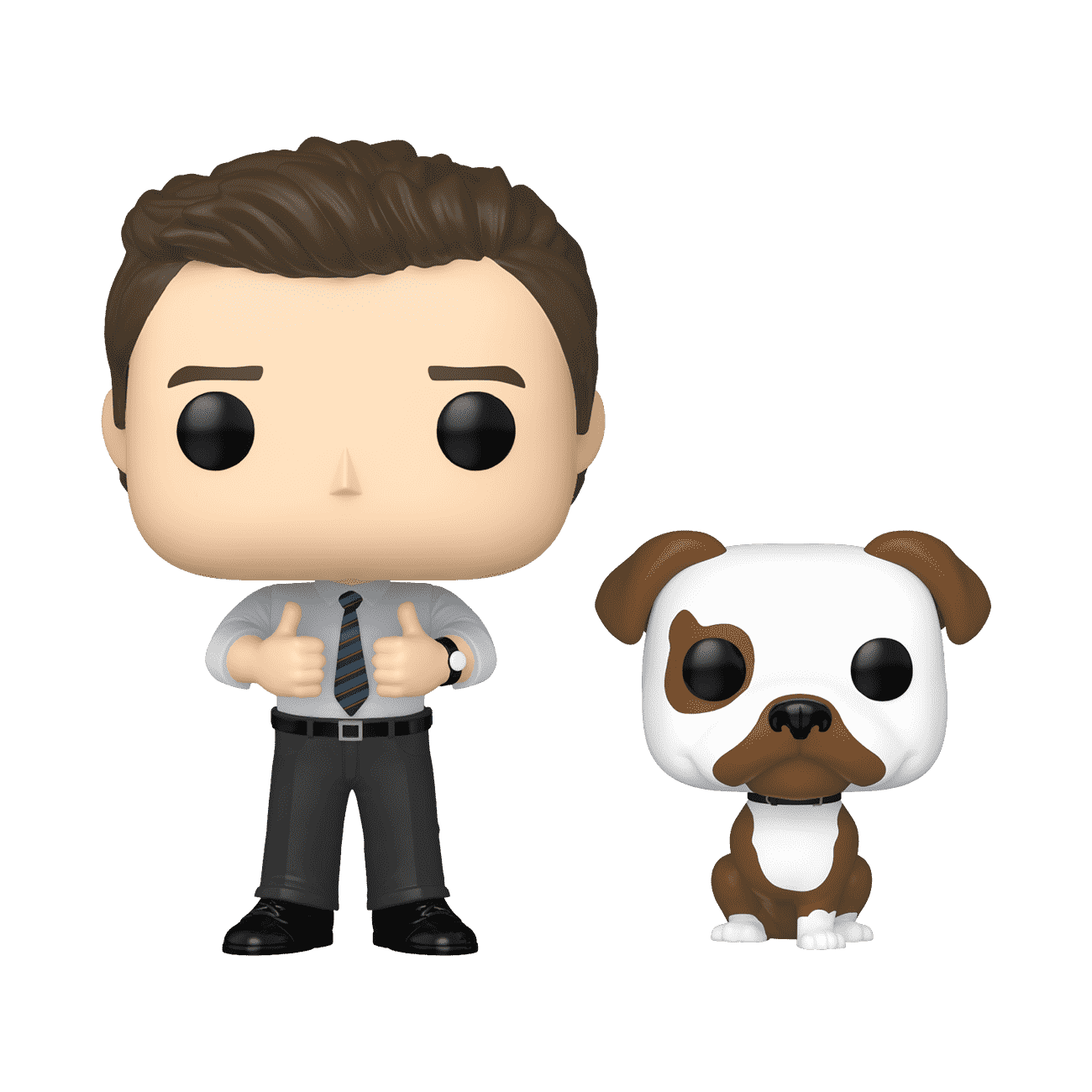 Pop! & Buddy Chris Traeger with Champion - Figurine Pop!