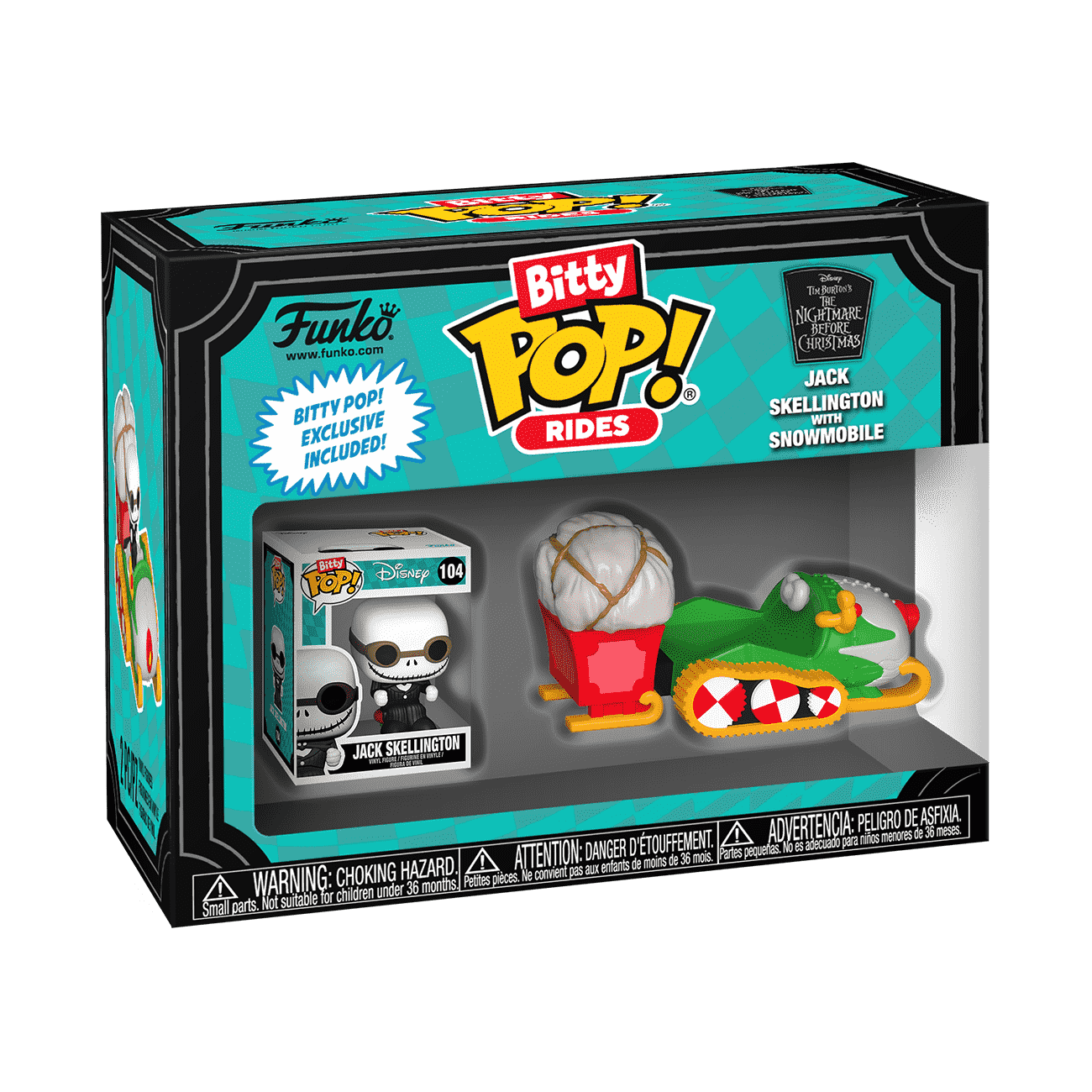 Bitty Pop! Rides Jack Skellington with Snowmobile - Figurine Bitty Pop!