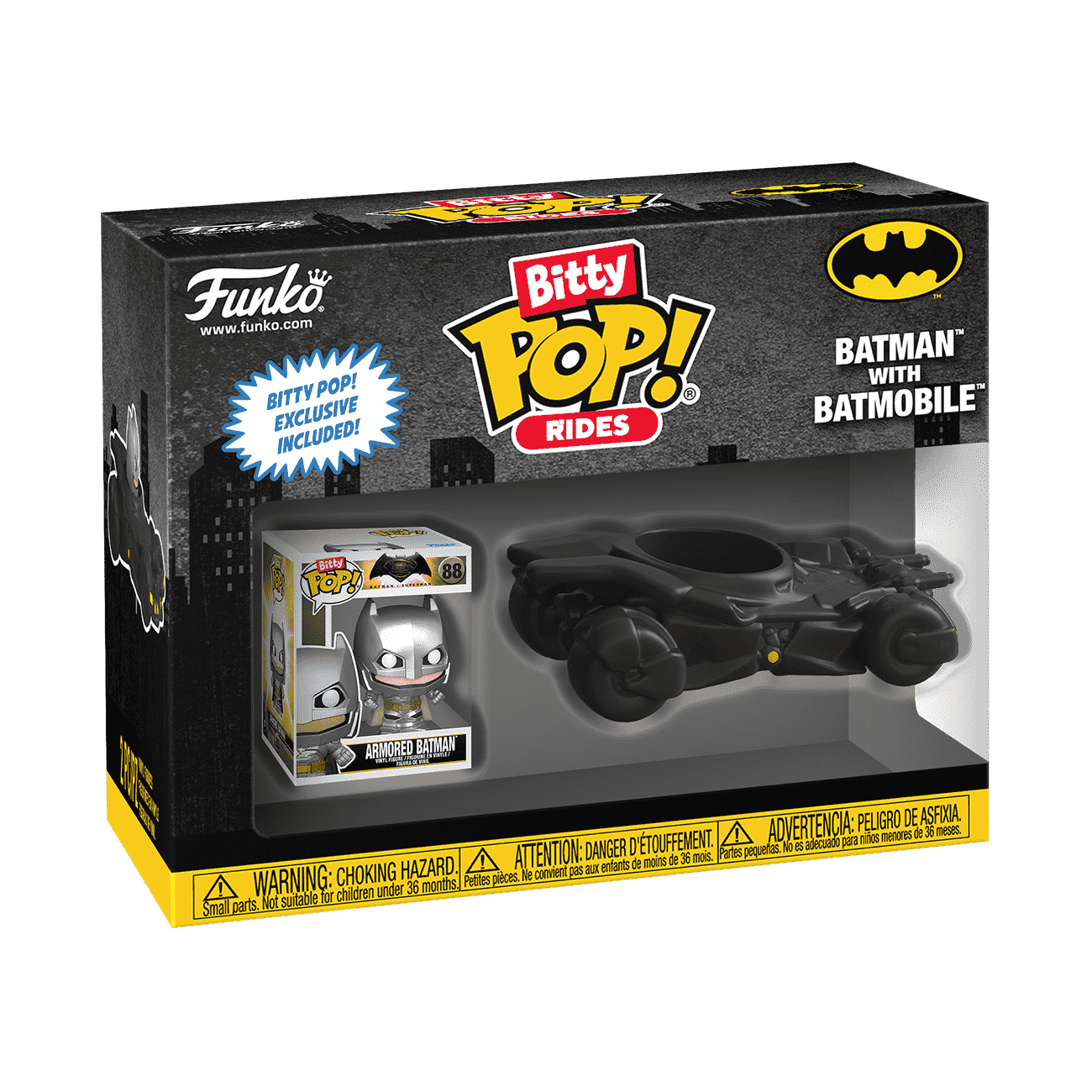 Bitty Pop! Rides Batman with Batmobile - Figurine Bitty Pop!
