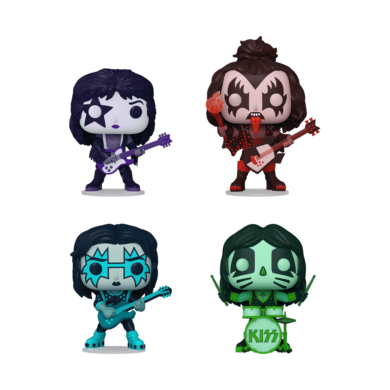 Pop! KISS (Color Spotlight) 4-Pack - Figurine Pop! KISS