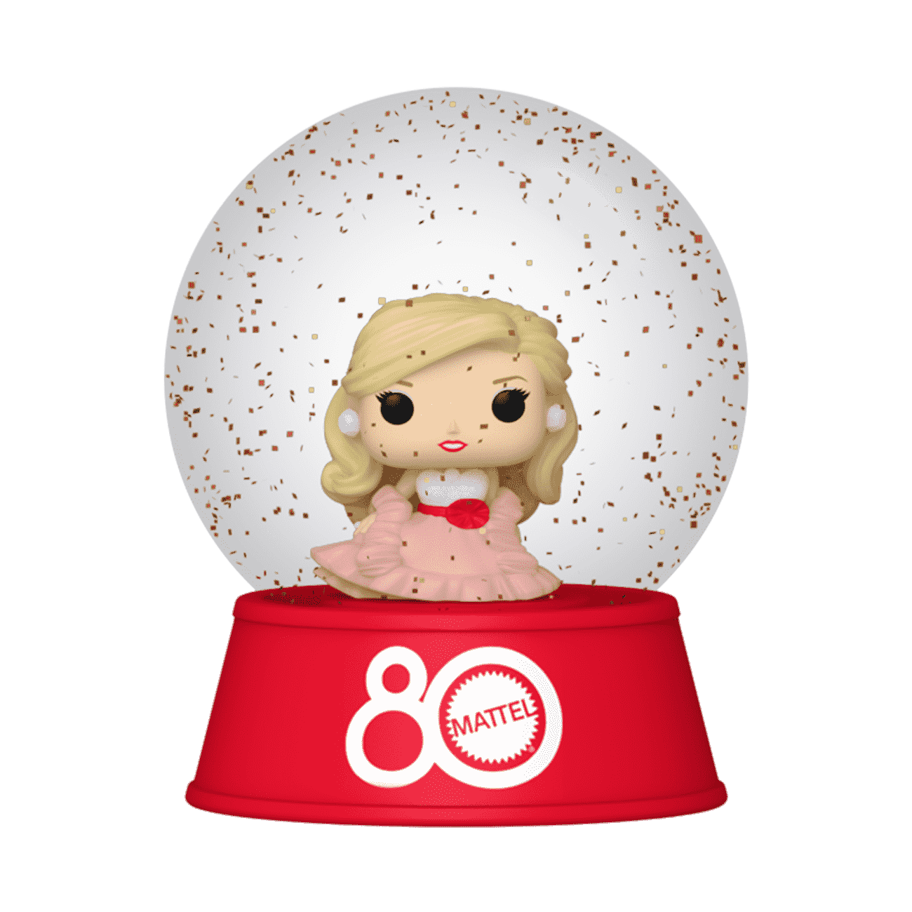 Peaches 'N Cream Barbie Mini Glitter Globe - Figurine Pop!