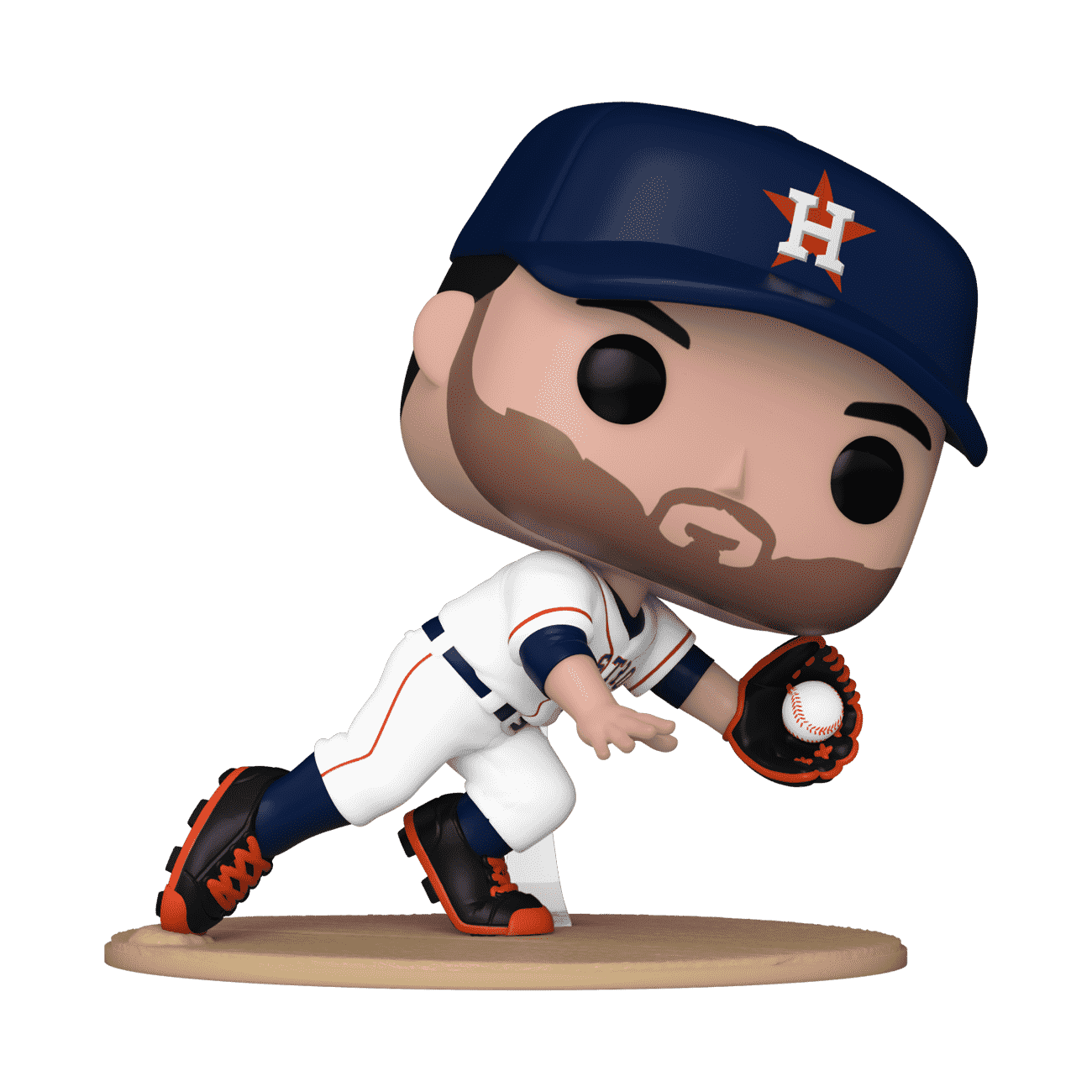 Pop! Jose Altuve Catching in White Jersey - Figurine Pop! MLB
