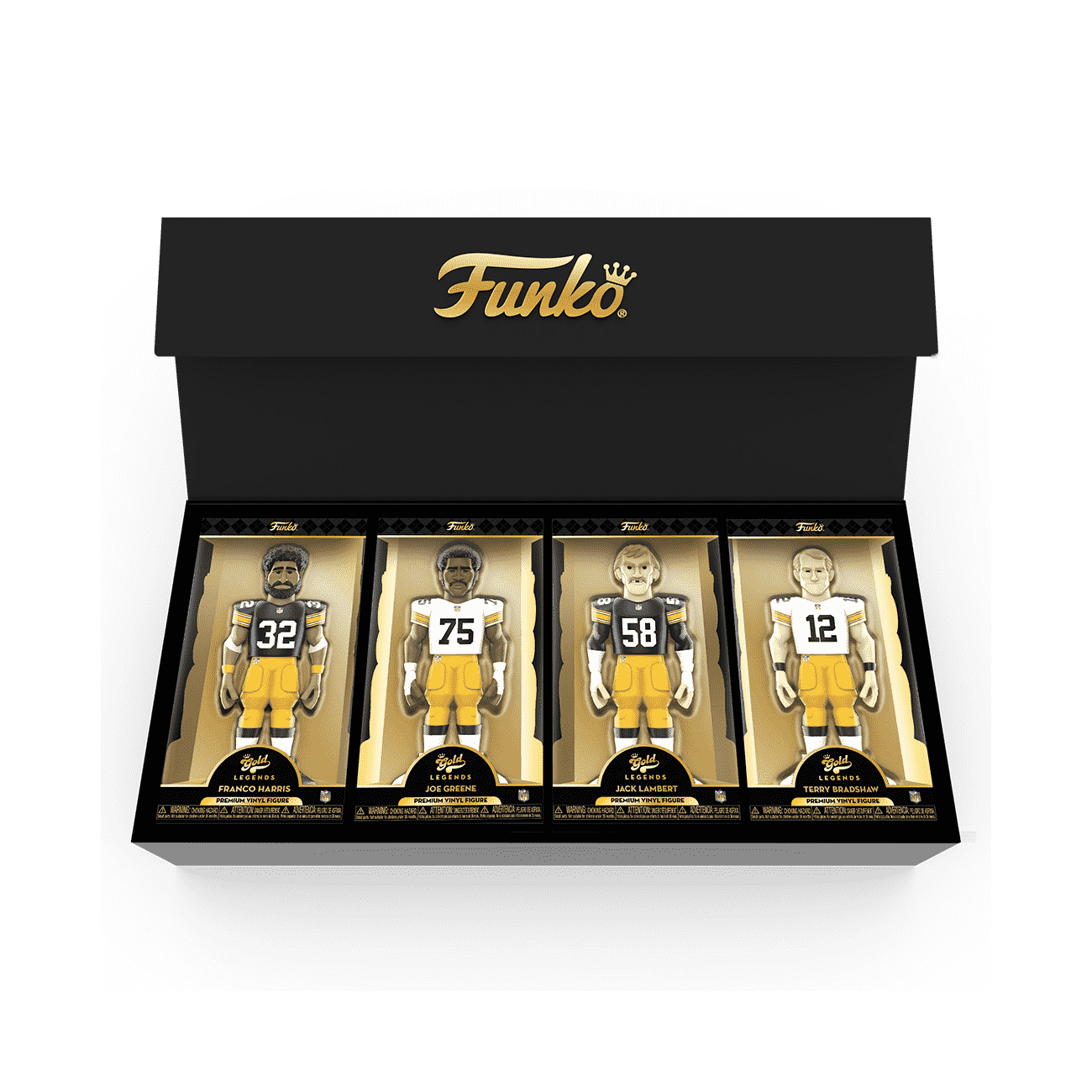 Vinyl GOLD 12" Pittsburgh Steelers 4-Pack - Figurine Vinyl GOLD NFL