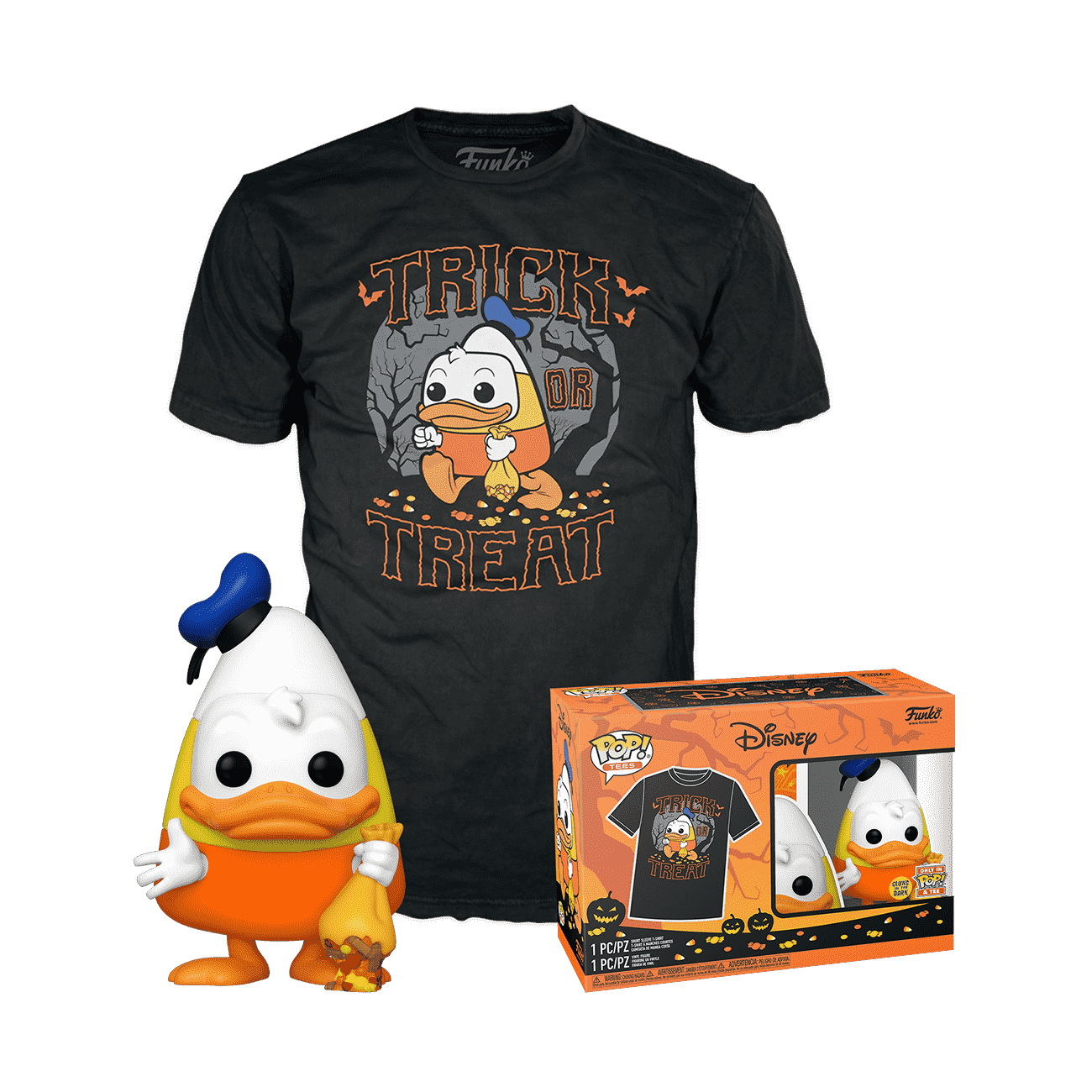 Pop! & Tee Halloween Donald (Glow) - Figurine Pop! & Tee