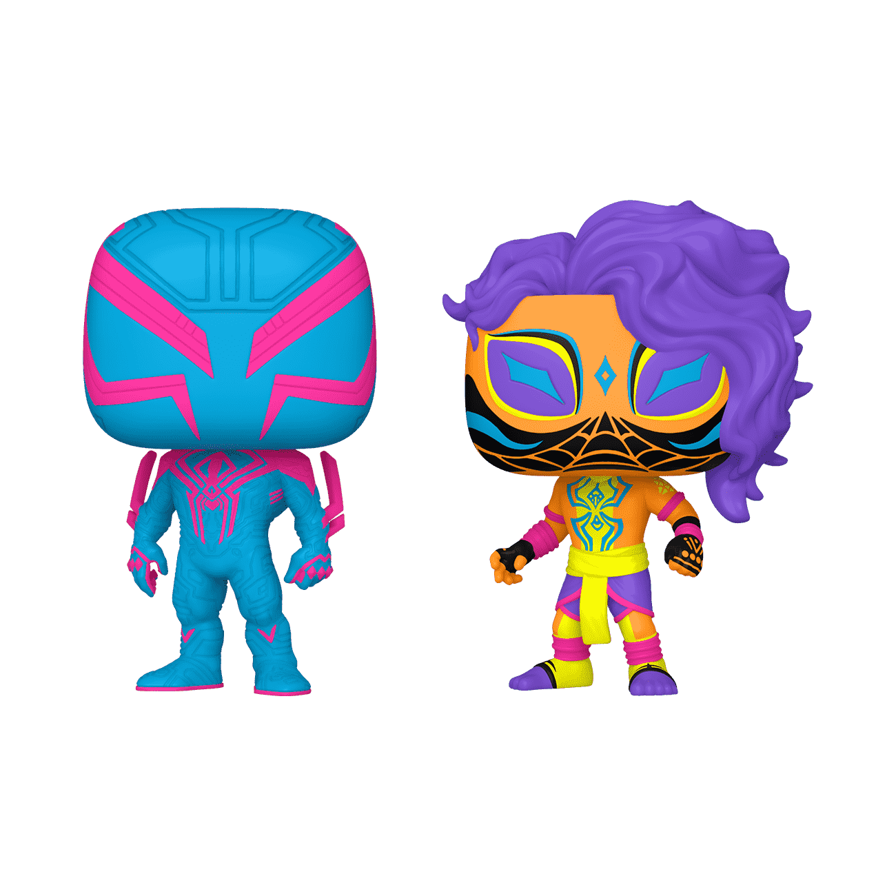 Pop! Spider-Man 2099 & Spider-Man India (Black Light) 2-Pack - Figurine Pop!