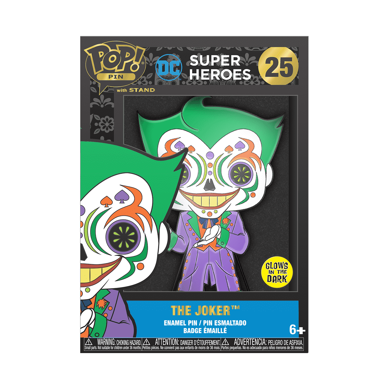 Pop! Pin The Joker (Dia De Los DC) (Glow) - Figurine Pins
