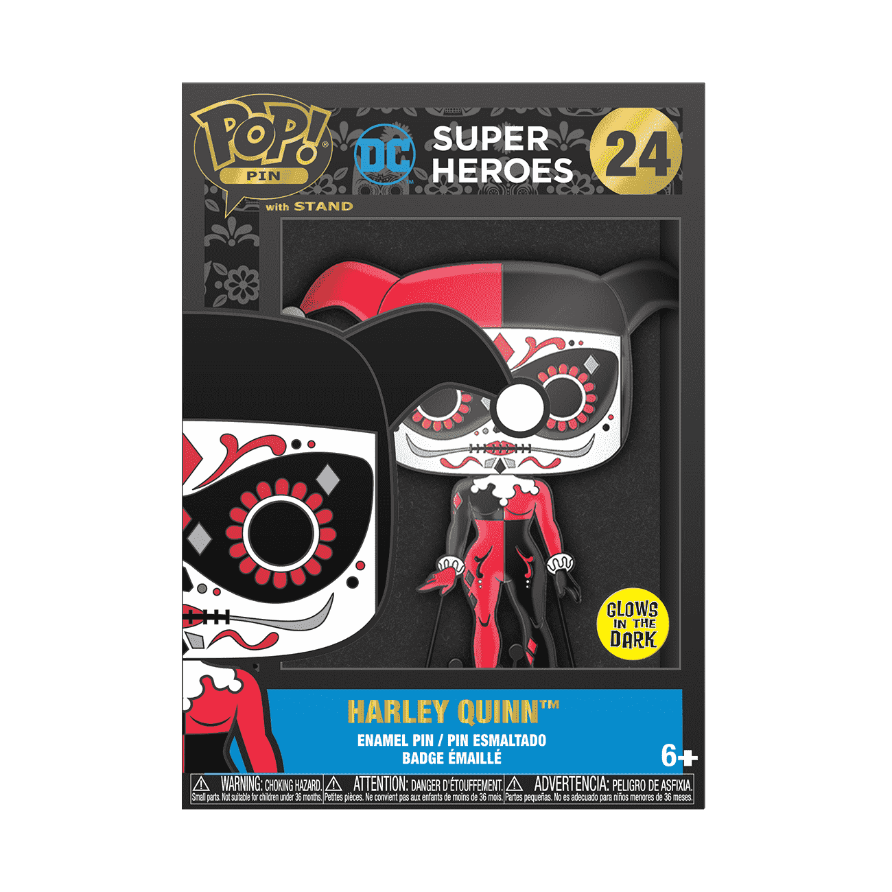 Pop! Pin Harley Quinn (Dia De Los DC) (Glow) - Figurine Pins