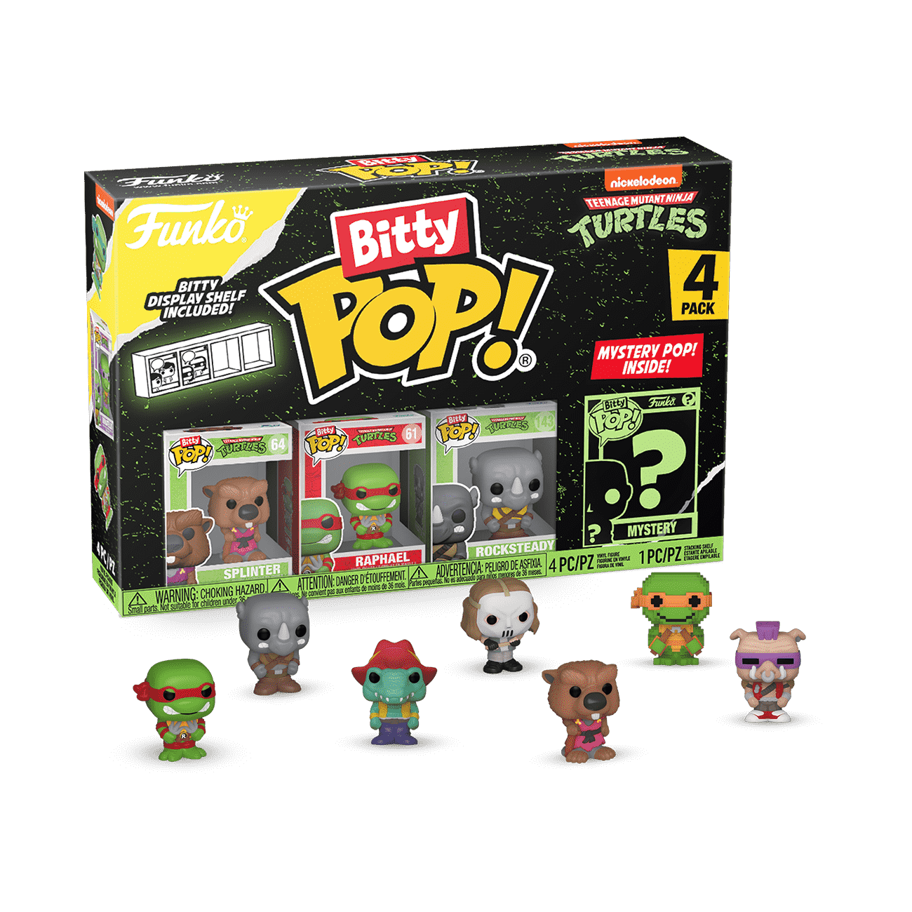 Bitty Pop! Teenage Mutant Ninja Turtles 4-Pack Series 3 - Figurine Bitty Pop!