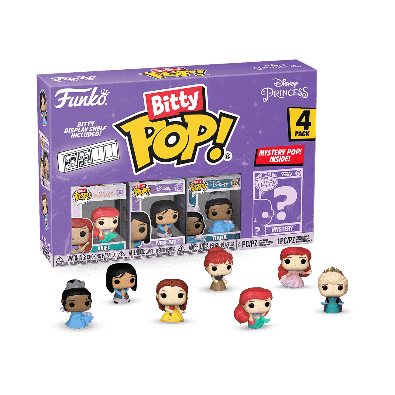 Bitty Pop! Disney Princess 4-Pack Series 1 - Figurine Bitty Pop!