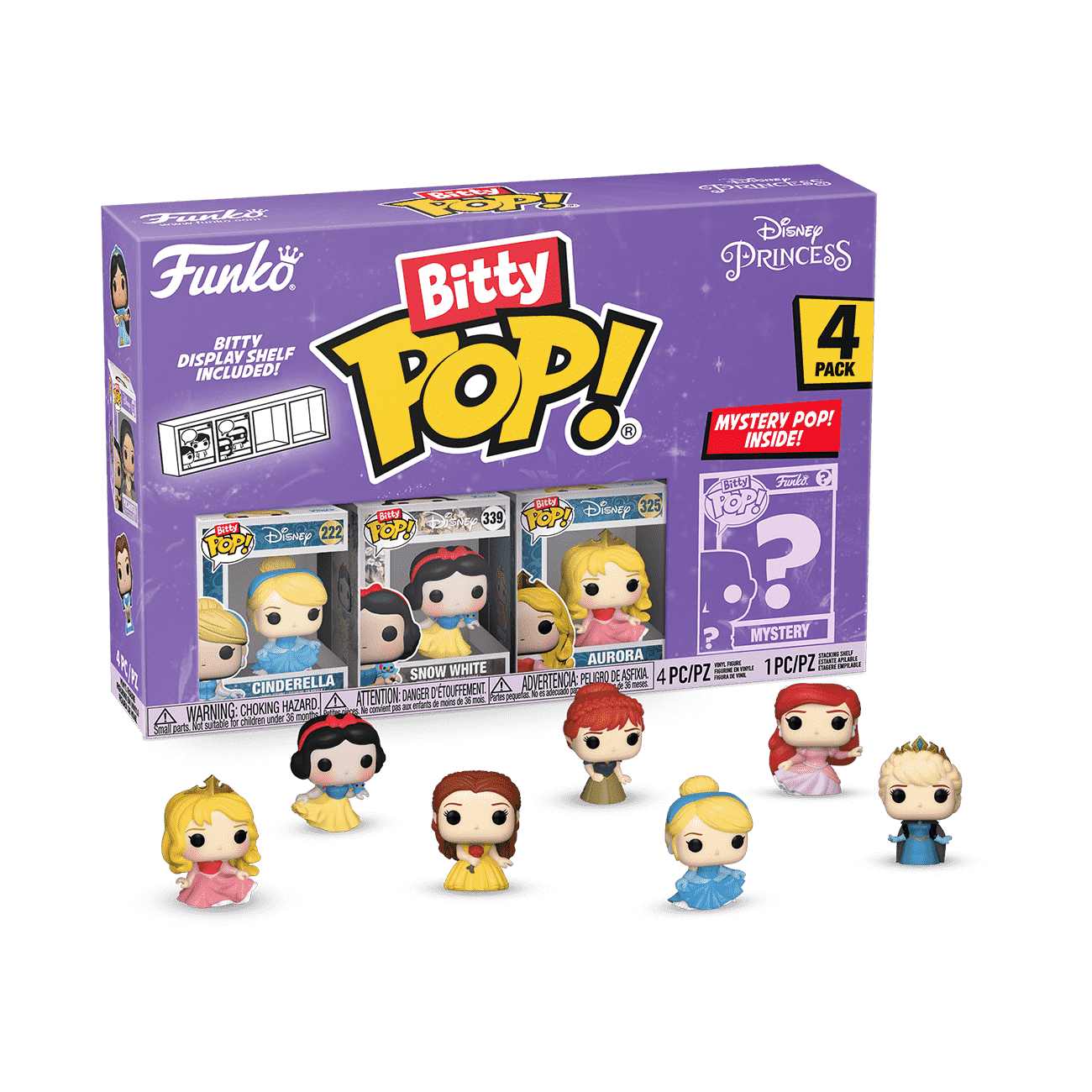 Bitty Pop! Disney Princess 4-Pack Series 3 - Figurine Bitty Pop!