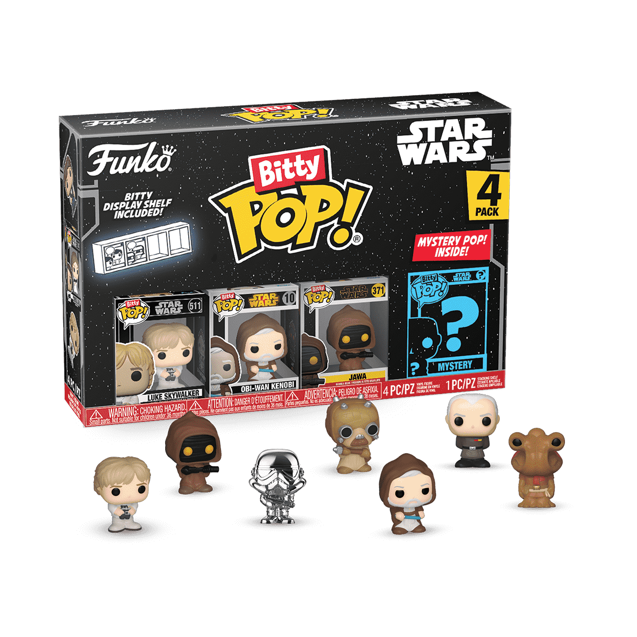 Bitty Pop! Star Wars 4-Pack Series 1 - Figurine Bitty Pop!