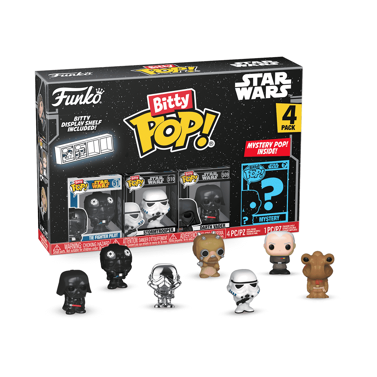 Bitty Pop! Star Wars 4-Pack Series 4 - Figurine Bitty Pop!