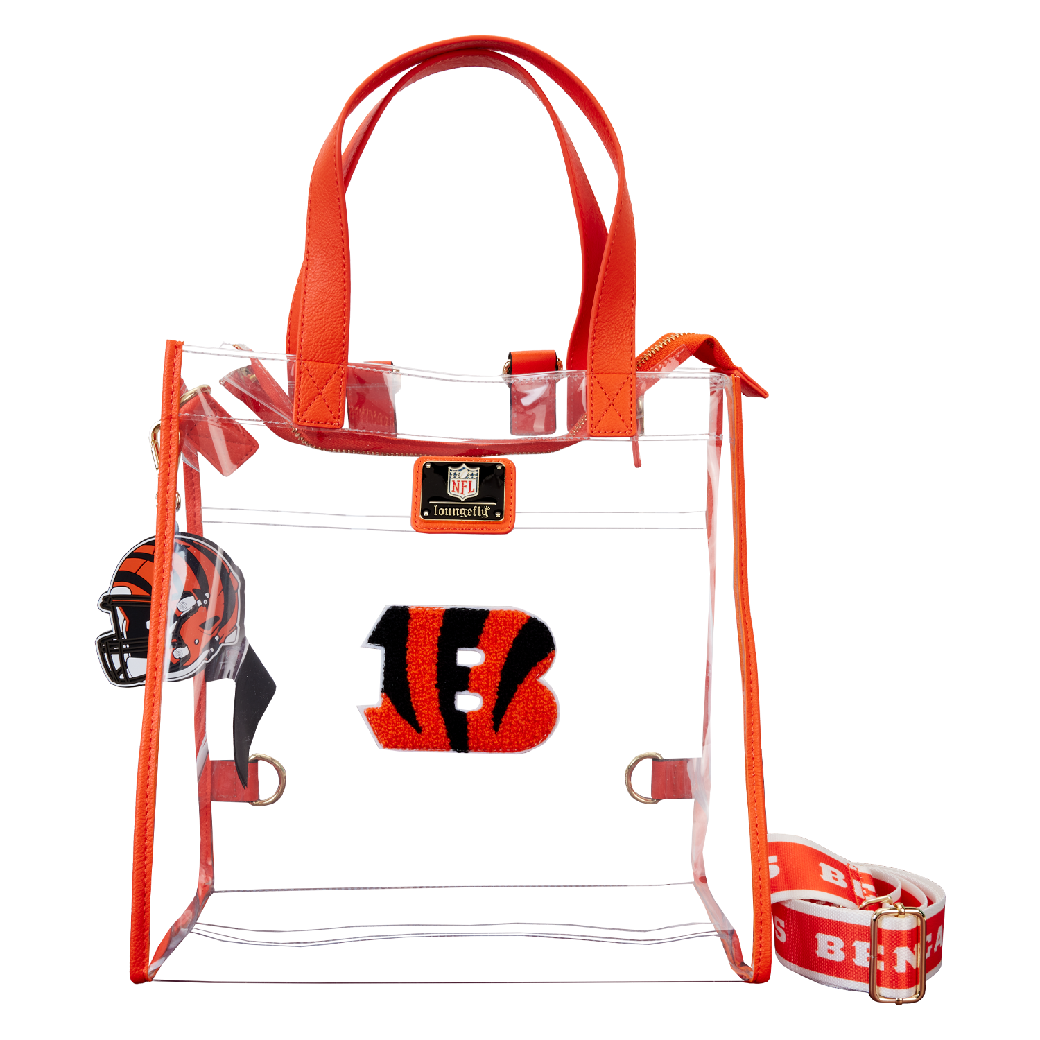 NFL Cincinnati Bengals Clear Convertible Backpack & Tote Crossbody Stadium Bag - Figurine Bags