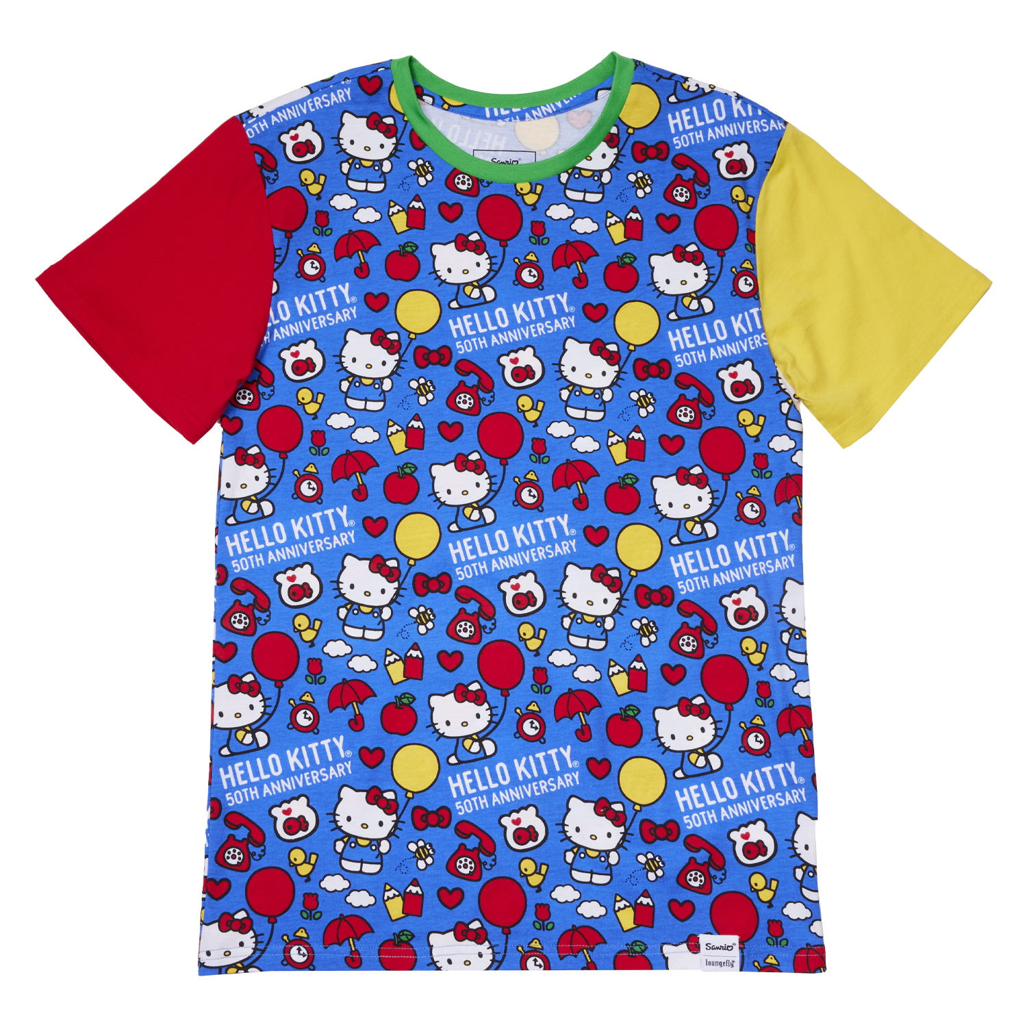 Sanrio Hello Kitty 50th Anniversary All-Over Print Unisex Tee - Figurine Apparel