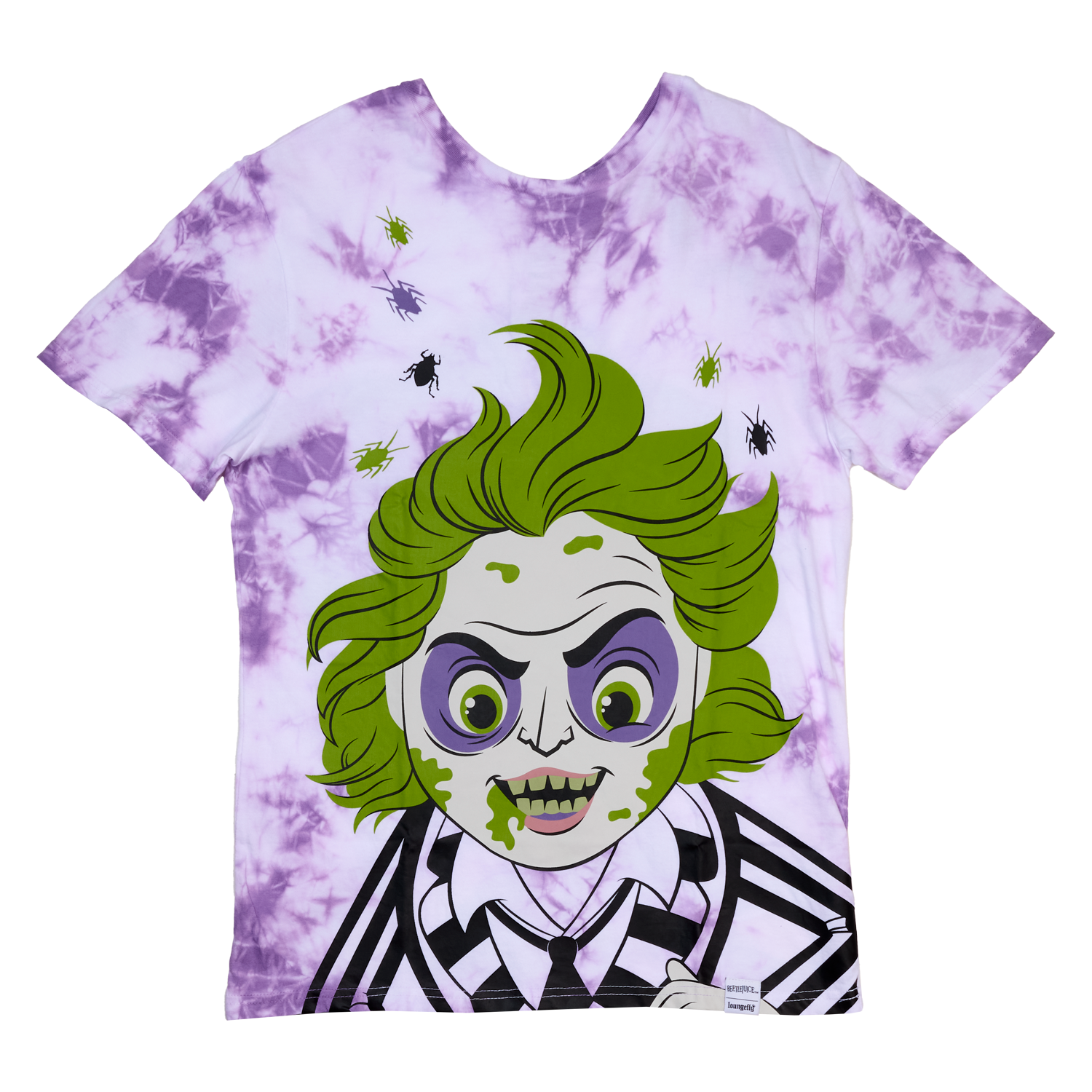 Beetlejuice & Lydia Deetz Reversible Tie-Dye Unisex Tee - Figurine Apparel