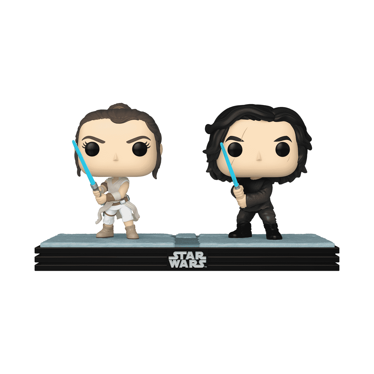 Pop! Moment Rey & Kylo Ren (Glow) - Figurine Pop! Star Wars