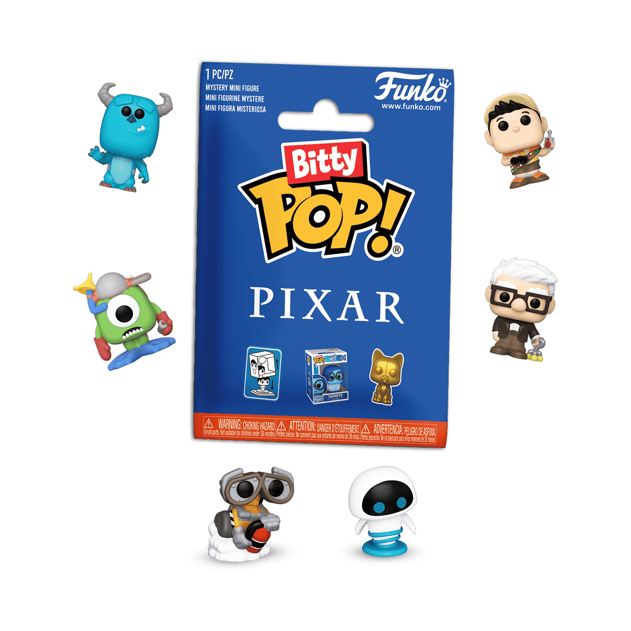 Bitty Pop! Singles Pixar 12-Pack Polybag - Figurine Bitty Pop!