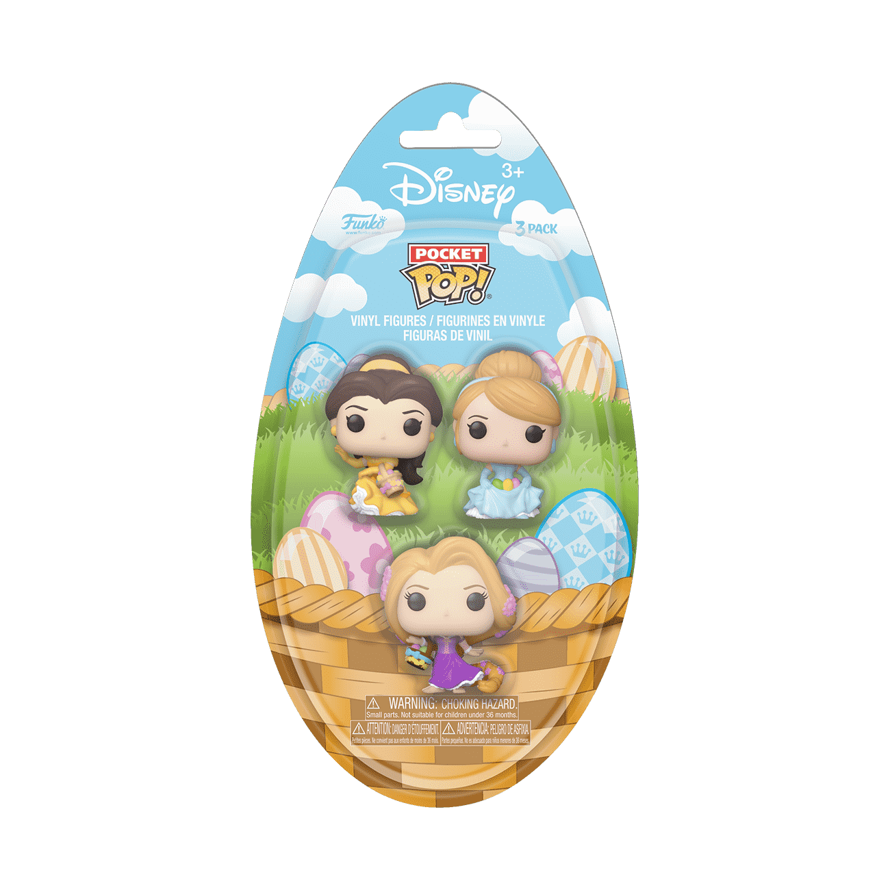 Pocket Pop! Easter Belle, Cinderella, Rapunzel 3-Pack - Figurine Pop!