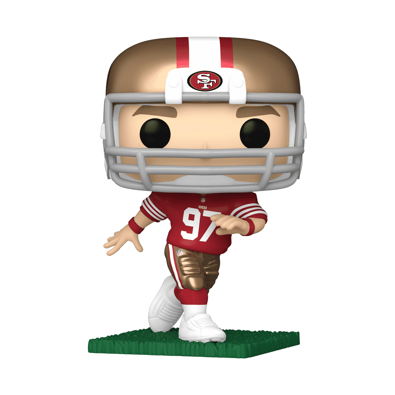 Pop! Nick Bosa (Running) (Red & Gold Uniform) - Figurine Pop! NFL