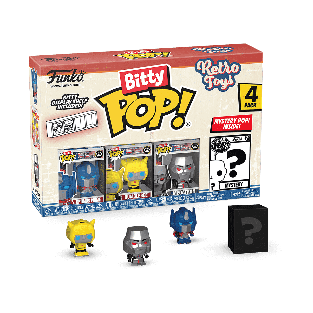 Bitty Pop! Retro Toys Transformers 4-Pack Series 2 - Figurine Bitty Pop!