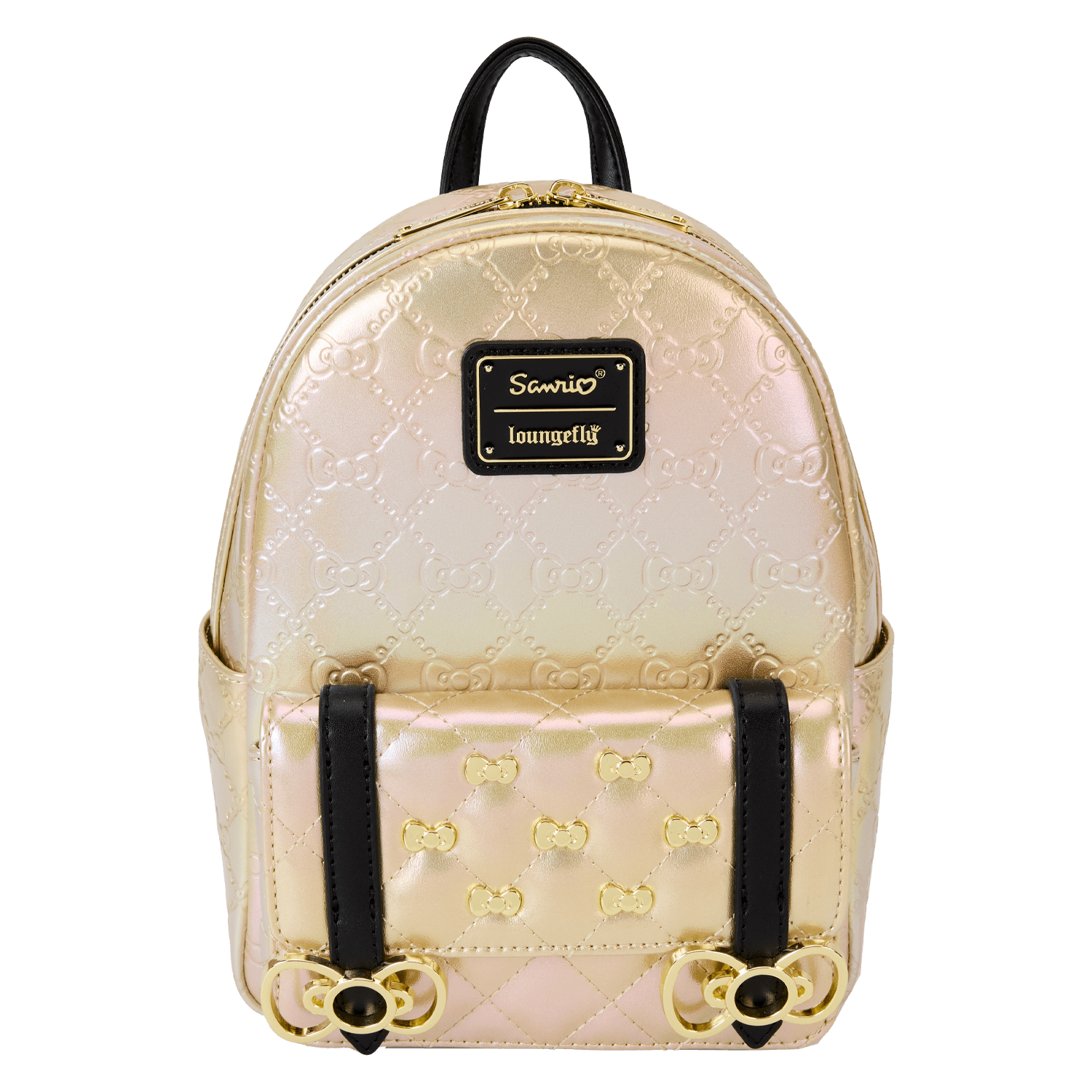 Sanrio Hello Kitty 50th Anniversary Metallic Gold Mini Backpack - Figurine Bags