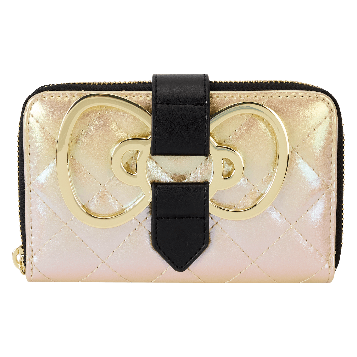 Sanrio Hello Kitty 50th Anniversary Gold Zip Around Wallet - Figurine Wallets