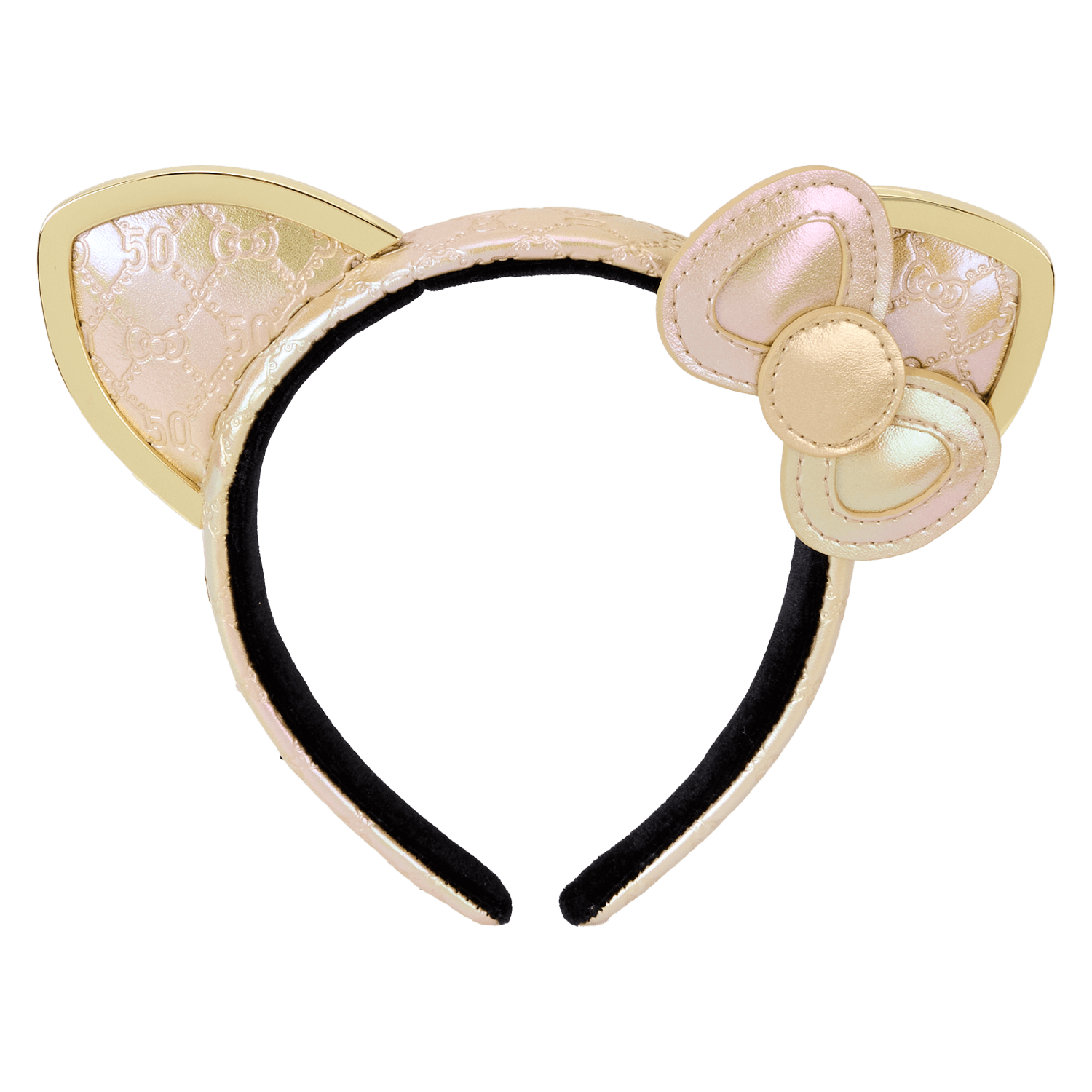 Sanrio Hello Kitty 50th Anniversary Metallic Gold Ear Headband - Figurine Ear Headbands