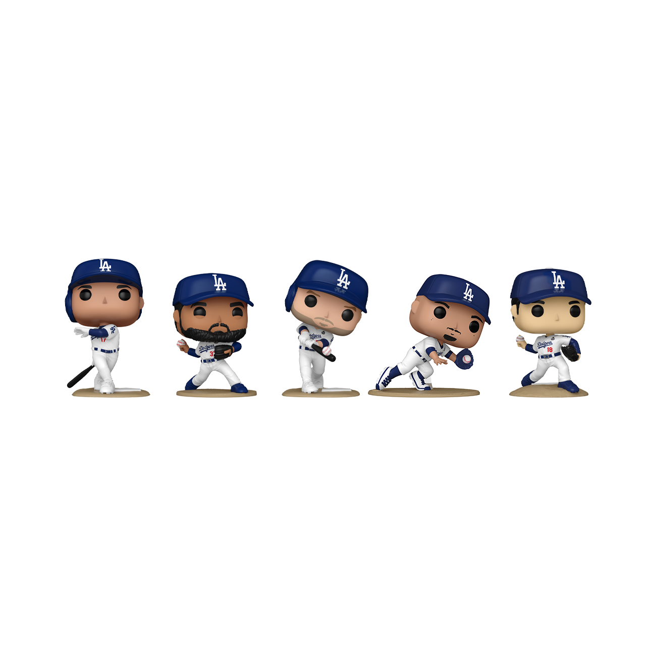 Pop! Los Angeles Dodgers 2024 MLB World Series Champions 5-Pack - Figurine Pop!
